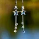 New Silver Plated Starry Sky Glass Filled Crystal Drop Dangle Earrings For Women Long Tassel Earring