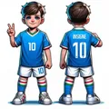 Maglie da calcio per bambini #10 per bambini e adulti Set da 3 pezzi maglie da calcio per ragazzi e
