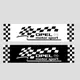 JohinBanner-Drapeaux de tapisserie de voiture de course de sport automobile bannière de tapisserie