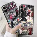 Marvel Spider Man Punk Phone Case Black Armor Cover pour Apple iPhone 13 14 Plus 11 Pro 15 Pro Max