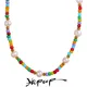 Yhpup Stainless Steel Bohemian Colorful Beaded Collar Necklace Bracelet Natural Pearls Handmade