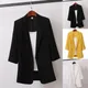 Suit Blazer Basic Cotton Linen Three Quarter Single Button Women's Jacket Summer 2023 Korean Fashion