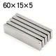 1/2/5 Pcs 60x15x5 Block NdFeB Neodym Magnet N35 60mm x 15mm x 5mm Super Leistungsstarke imanes