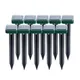 10 Pack Outdoor Solar Ultrasonic Vibration Pest Repeller Snake Repeller for Lawn Garden Courtyard