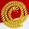 Gold shop 18k with 999 real gold necklace male lucky Chengbao boss chain wealth 0.8-1.2 domineering