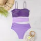 Maillot de bain une pièce à paillettes sexy nickel é violet bikini body string vêtements de