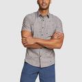 Eddie Bauer Men's Camano Short-Sleeve Shirt - Print - Gray - Size XL