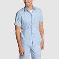 Eddie Bauer Men's Camano Short-Sleeve Shirt- Peak Blue - Size L