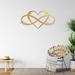 SIGNLEADER Love Heart - Special Gift Personalize Black Bronze Gold Unique Metal Custom Wall Decor Accent Metal in White | Wayfair