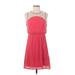 As U Wish Casual Dress - A-Line High Neck Sleeveless: Red Solid Dresses - Women's Size Small