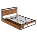 Harper&Bright Designs Full Platform Storage Bed w/ Sockets Metal in Black | Queen | Wayfair WF290267AAB_LE