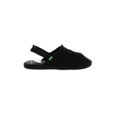Sanuk Mule/Clog: Black Solid Shoes - Women's Size 10 - Almond Toe