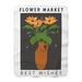 MentionedYou Flower Market Best Wishes - 1 Piece Premium Sherpa Blanket - Luxurious Art Print Design Polyester | 60 H x 50 W in | Wayfair