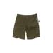 Sonoma Goods for Life Cargo Shorts: Green Print Mid-Length Bottoms - Women's Size 8 - Dark Wash