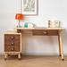 Recon Furniture Rectangle Writing Desk Wood in Brown/Gray | 29.13 H x 62.99 W x 23.62 D in | Wayfair Desks0316TB5442514767276RF160