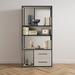 RARLON 70.86" H x 35.43" W Iron Etagere Bookcase in Black | 70.86 H x 35.43 W x 15.74 D in | Wayfair 04LUXY38DM4ADJ7WSX