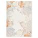 Blue/Orange 122 x 94 x 0.4 in Indoor/Outdoor Area Rug - TOMMY BAHAMA Bimini Blooming Border Indoor Outdoor Area Rug Ivory/Blue/Coral | Wayfair