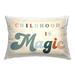 Stupell Industries Groovy Childhood Magic Phrase Decorative Printed Throw Pillow by Lil' Rue | 14 H x 20 W x 7 D in | Wayfair ple-903_rcw_14x20