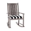 Summer Classics Outdoor Club Rocking Metal Chair w/ Cushions in Gray | Wayfair 333420+C015440N