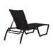 Summer Classics Skye 80.5" Long Reclining Single Chaise w/ Cushions Wicker/Rattan in Blue/Black/Indigo | 41 H x 28 W x 80.5 D in | Outdoor Furniture | Wayfair
