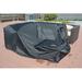 Arlmont & Co. Water Resistant Patio Table Cover in Black | 28 H x 91 W x 91 D in | Wayfair 5057D93FC59245789BD999EC8E3B1B75