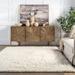 White 60 x 36 x 0.5 in Area Rug - Everly Quinn Nemya Greek Flokati Shag Area Rug Wool | 60 H x 36 W x 0.5 D in | Wayfair