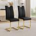 Ivy Bronx Kathleena Metal Back Side Chair Dining Chair Faux Leather/Upholstered/Metal in Black/Yellow | 38.2 H x 18.93 W x 25.23 D in | Wayfair