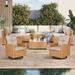 Bay Isle Home™ Fiqueroa 8 - Person Outdoor Seating Group w/ Cushions in Brown | Wayfair 5BCD2405538042069CFD89A67B989C58