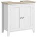 Red Barrel Studio® Kleankin Pedestal Sink Storage Cabinet 2_2 in White | 23.5 H x 23.5 W x 11.75 D in | Wayfair B21DE96D1BD447169C0BFE7F45E5CB1B