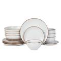 Hokku Designs Eileene Stoneware Dinnerware Set - Service for 4 in White | Wayfair 508E73BF709042C5BE3B52AF6E9A1D34