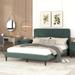 Latitude Run® Full Size Upholstered Platform Bed in Green | Queen | Wayfair 907A7F9492254AD595BCE26B691AF83A