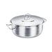 Korkmaz Stainless Steel Round Dutch Oven w/ Lid Stainless Steel in Gray | 31.5 quarts | Wayfair a1949