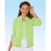 Blair Women's Bayside Cotton Zip-Front Cardigan - Green - 3X - Womens