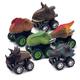 Jouet de dinosaure à tirer, voitures Dino réalistes, mini camion monstre avec gros pneus, petits jouets de dinosaure pour enfants, Halloween/Thanksgiving/cadeau de Noël