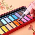 Iron Box Set Solid Watercolor Paint, 12 Colors, 18 Colors, 24 Colors Hand-painted Gouache Watercolor Powder Paint Christmas、halloween、thanksgiving Day