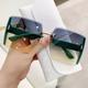 Oversized Ombre Lens Fashion For Women Men Cut Edge Rimless Glasses Casual Outdoor Eyewear For Beach Fashion Glasses