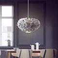 led pendentif lumière autruche plume chambre cordon réglable 3000-6000k 30cm plume lustre romantique décoratif suspendu plafonnier luminaire pour filles chambre chambre