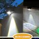 4 pièces solaire marche lumières extérieur paysage lampe escalier applique murale led étanche jardin mur garde-corps clôture décoration