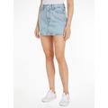 Jeansrock TOMMY JEANS "IZZIE MR MN SKIRT BH0014" Gr. 33, blau (denim light) Damen Röcke Jeansröcke