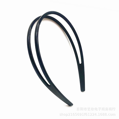 1 Stück Kunststoff-Stirnbänder für Damen, rutschfest, zweireihig, mit Zähnen, Kamm, Stirnband, rutschfest, Haarreifen, Haarbänder mit feinem Zahn, einfache und schicke Kopfbedeckung, Haar-Accessoire