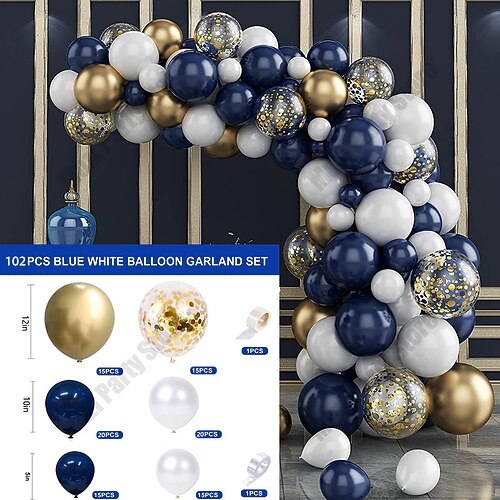 Geburtstagsballon-Set, Party-Dekoration, Luftballons, Hochzeit, Raumszene, Dekoration, Ballonkette, Bogen Image