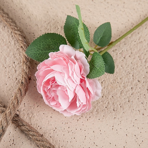 5 Stück Western Rose Kern Pfingstrose Einzelkopf Simulation Blume Wohnkultur Hochzeit Tragbare Blume Künstliche Blume Weihnachtsgeschenk Image