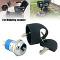 Fule Ignition Starter On Off Switch Lock with Easy Pull Key for Pride Victory Revo S66 S67 Go Go Elite Traveller Mobility Electric Scooter 4 Wheels Power Chairs 2 Position On Off Zinc Alloy Parts