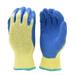 G & F Kevlar Knit Work Gloves 1607XL Cut Resistant Blue Latex Coated Unisex 1 Pair x-Large