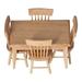 Doll house furniture 1 table 4 chairs wooden 1:12 miniature furniture children s toys decoration gifts wood color