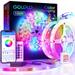 GUPUP 100ft LED Strip Lights(2 Rolls of 50ft) Music Sync LED Lights with Smart APP and 24 Key Remote Control RGB Color Changing Lights for Indoor DIY.