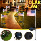 Independence Day! PRETXORVE Solar American Flag Light Yard Light Home Garden Courtyard Decor