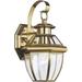 8037-02 Outdoor Wall Lantern Outside Fixture One - Light Polished Brass