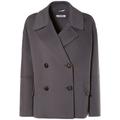 Cape Wool Double Breasted Jacket - Black - Max Mara Jackets