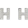 H Stud Earrings - White - Hatton Labs Earrings